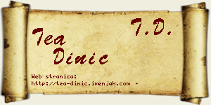 Tea Dinić vizit kartica